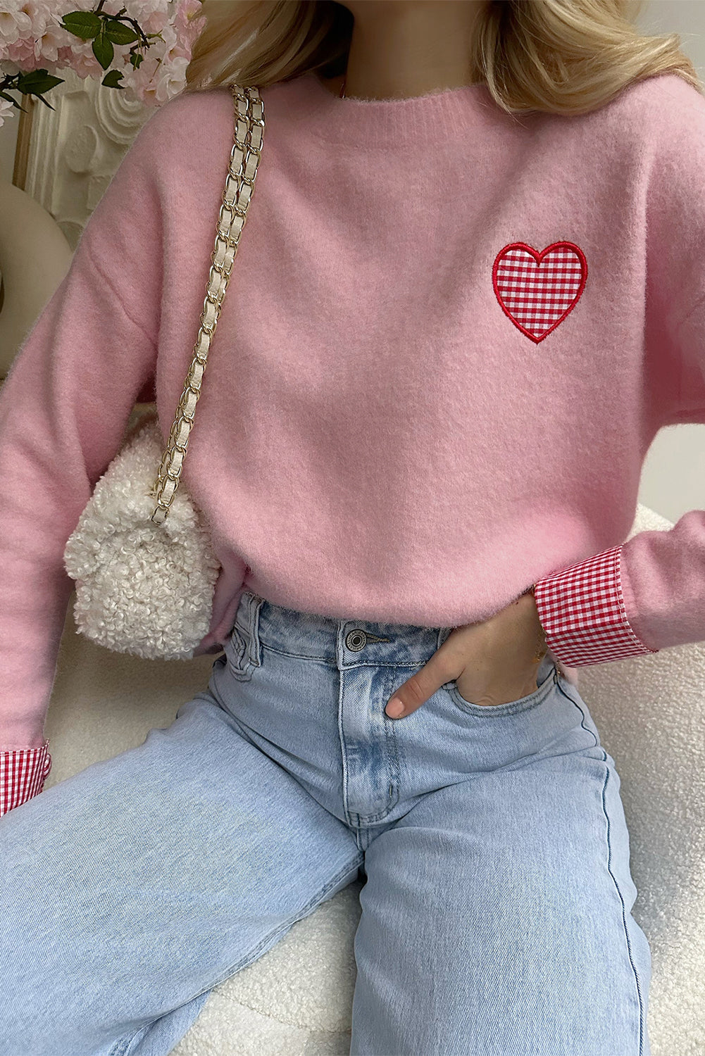 Plaid Heart Sweater
