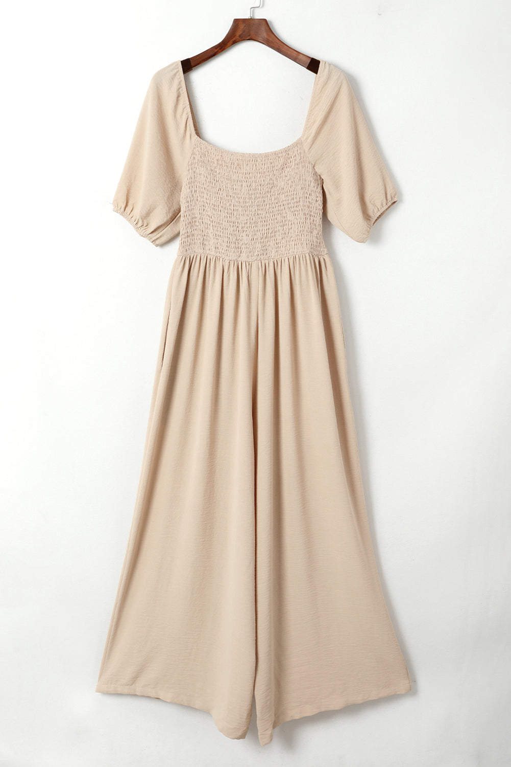 Smocked Wide Leg Jumpsuit