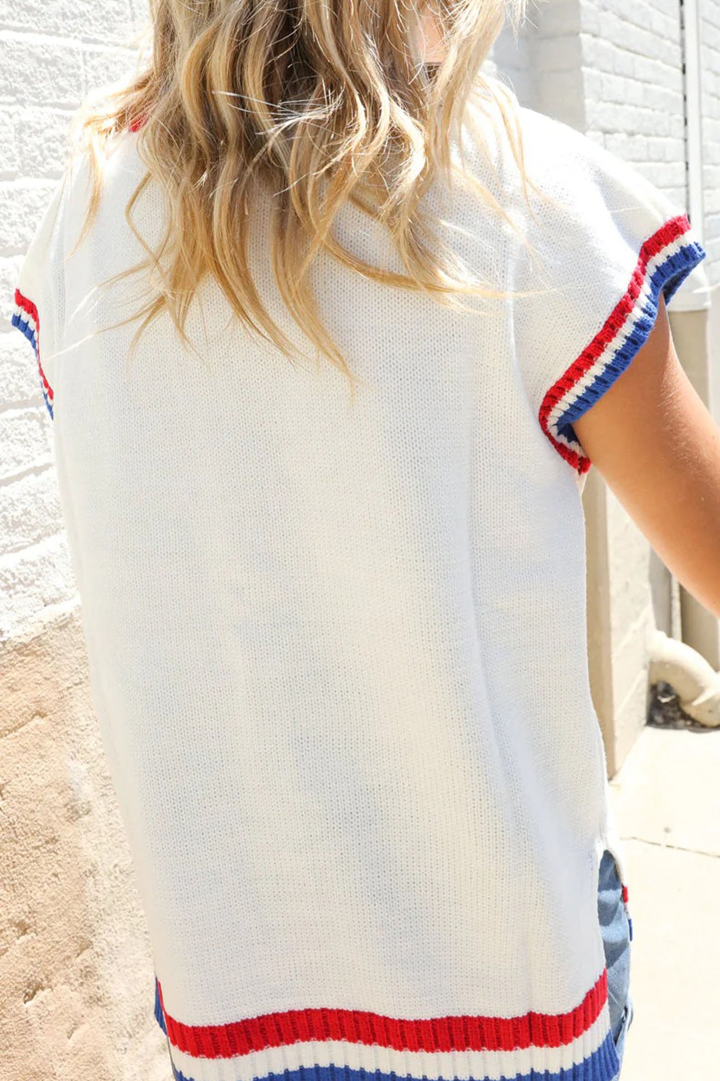 USA Short Sleeve Sweater