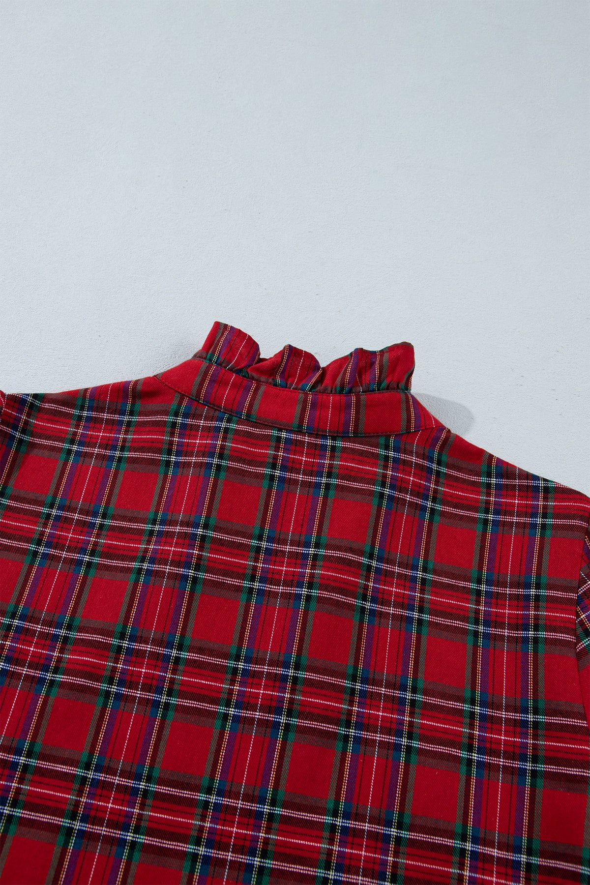Festive Red Plaid Dress