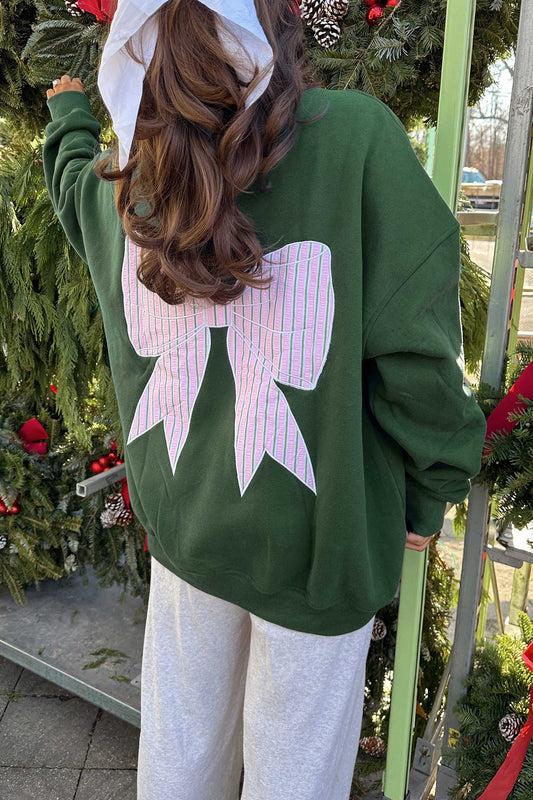 Striped Bow Sweatshirt