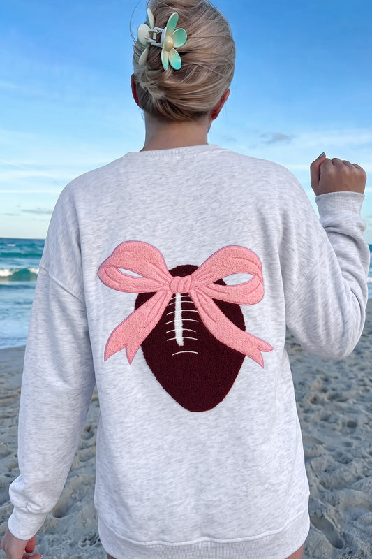Embroidered Football Sweatshirt