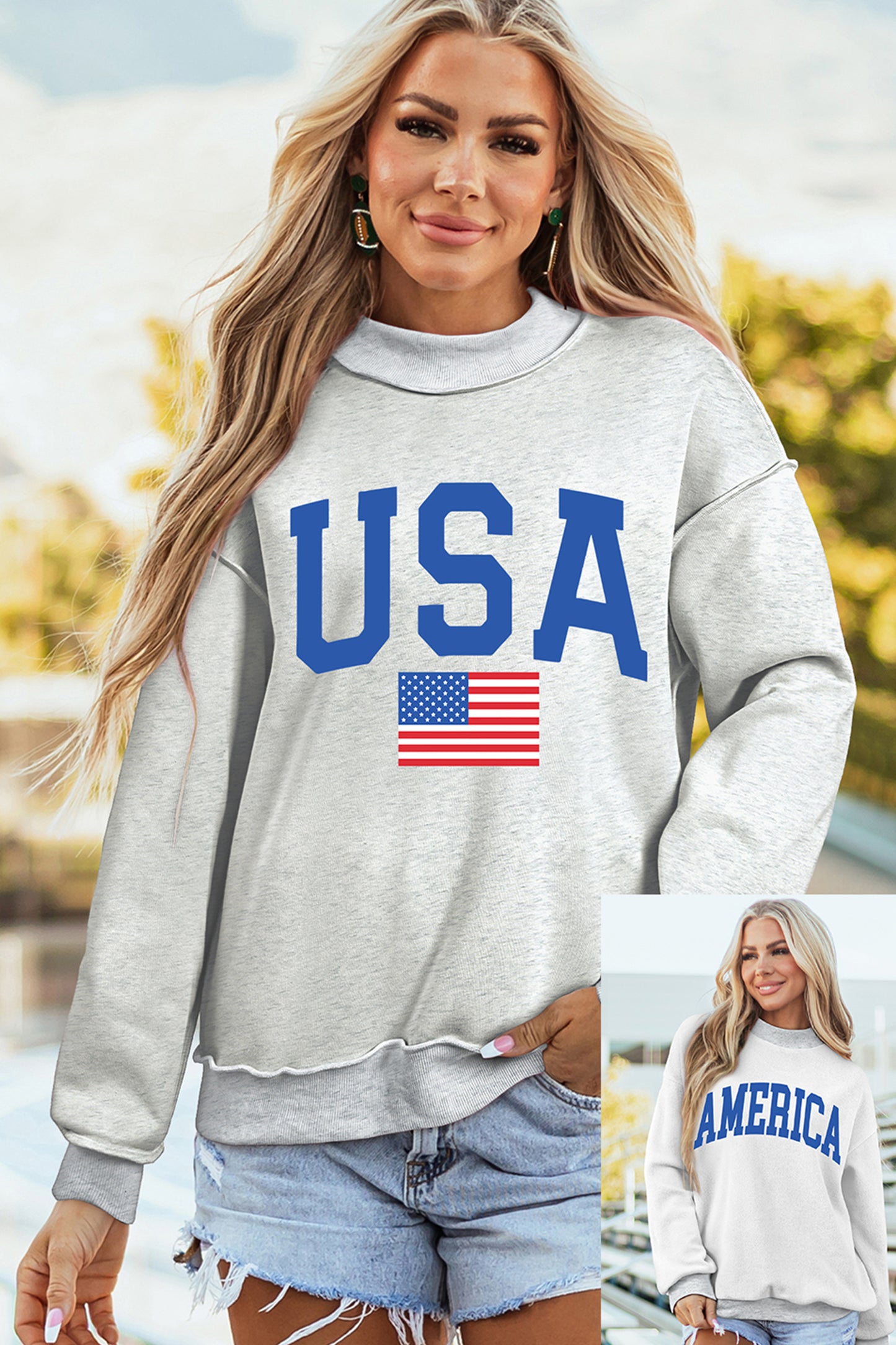 Reversible USA/America Sweatshirt