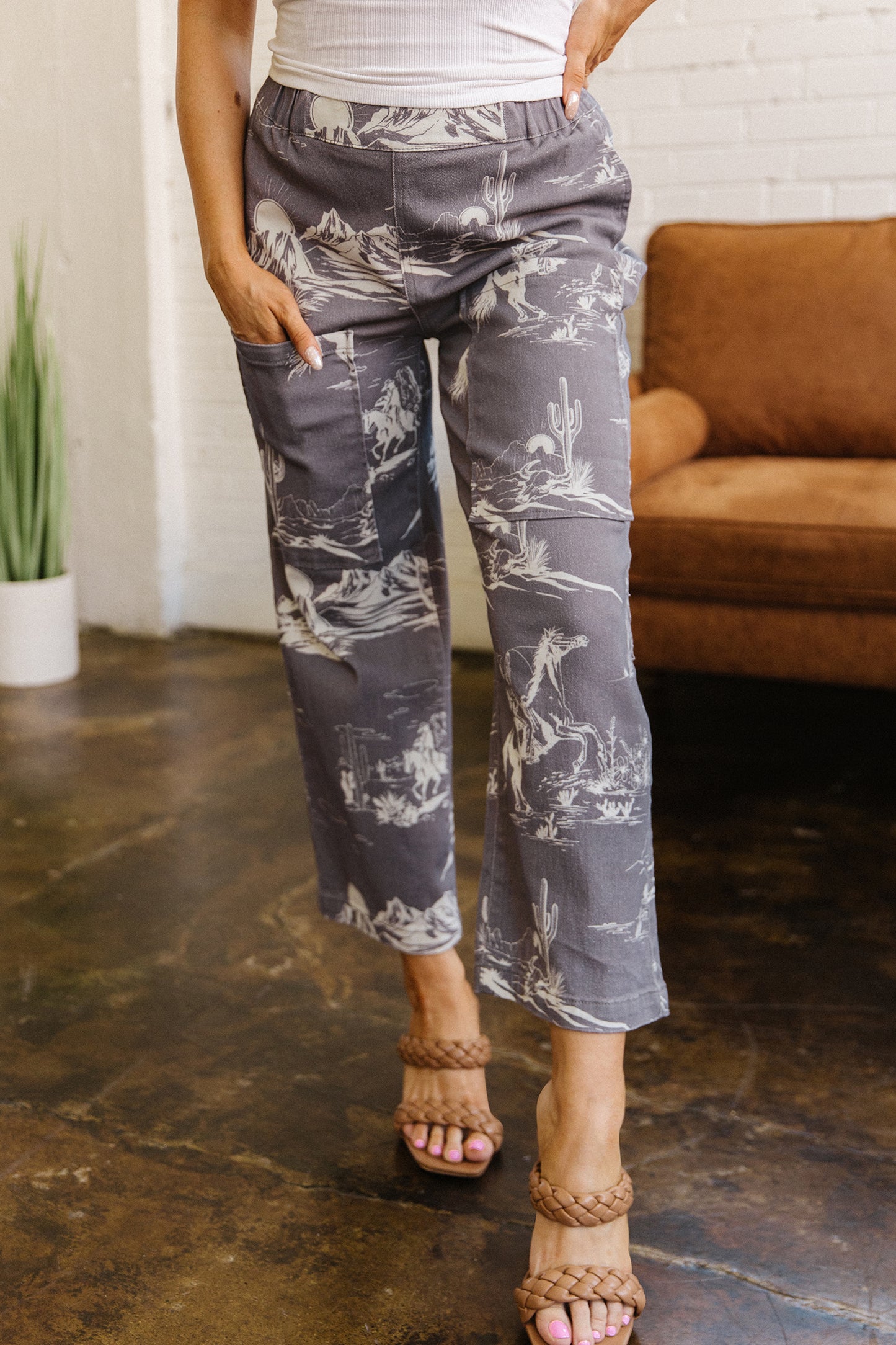 Wild West Vintage Printed Jeans