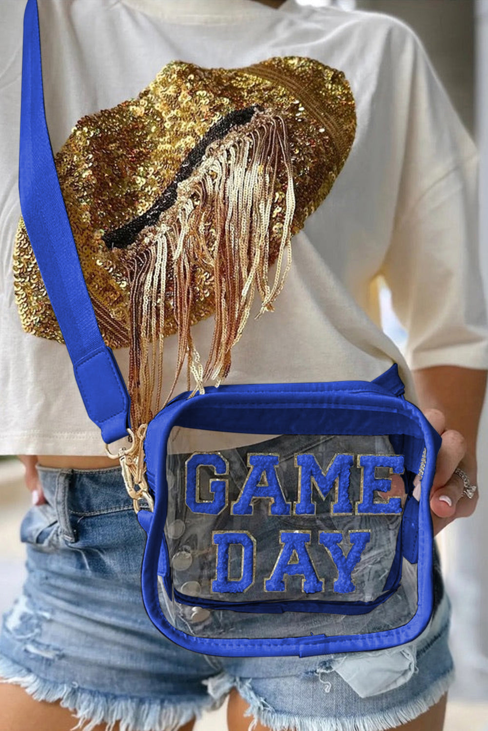 Clear PVC GAMEDAY Crossbody Bag