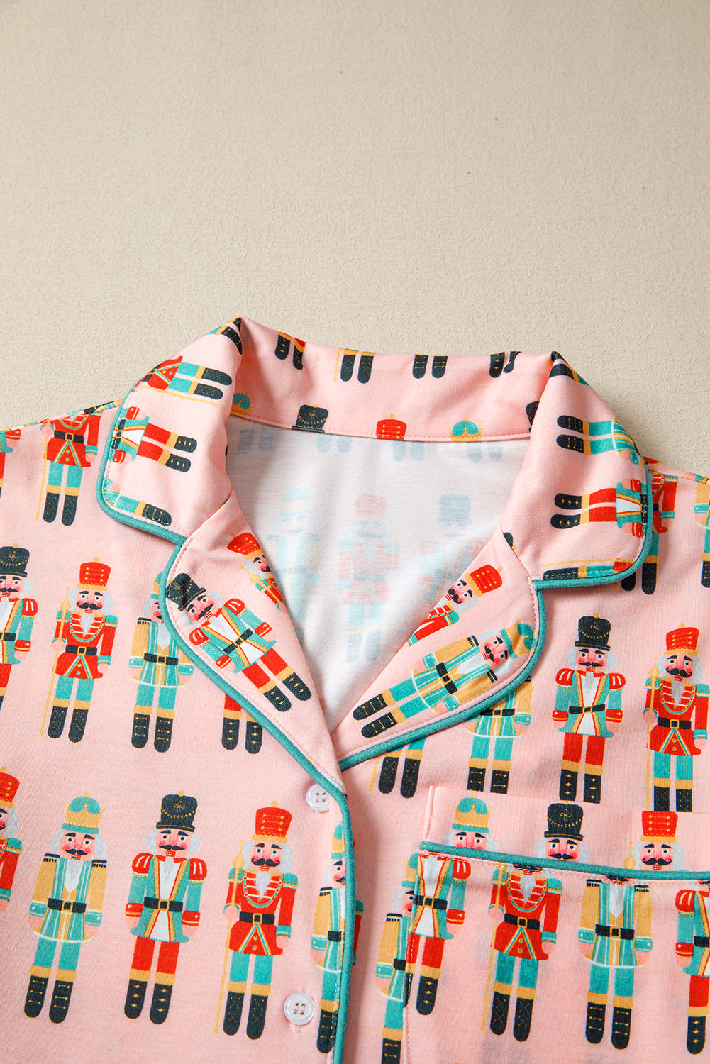 Pink Christmas Nutcracker Pajama Set