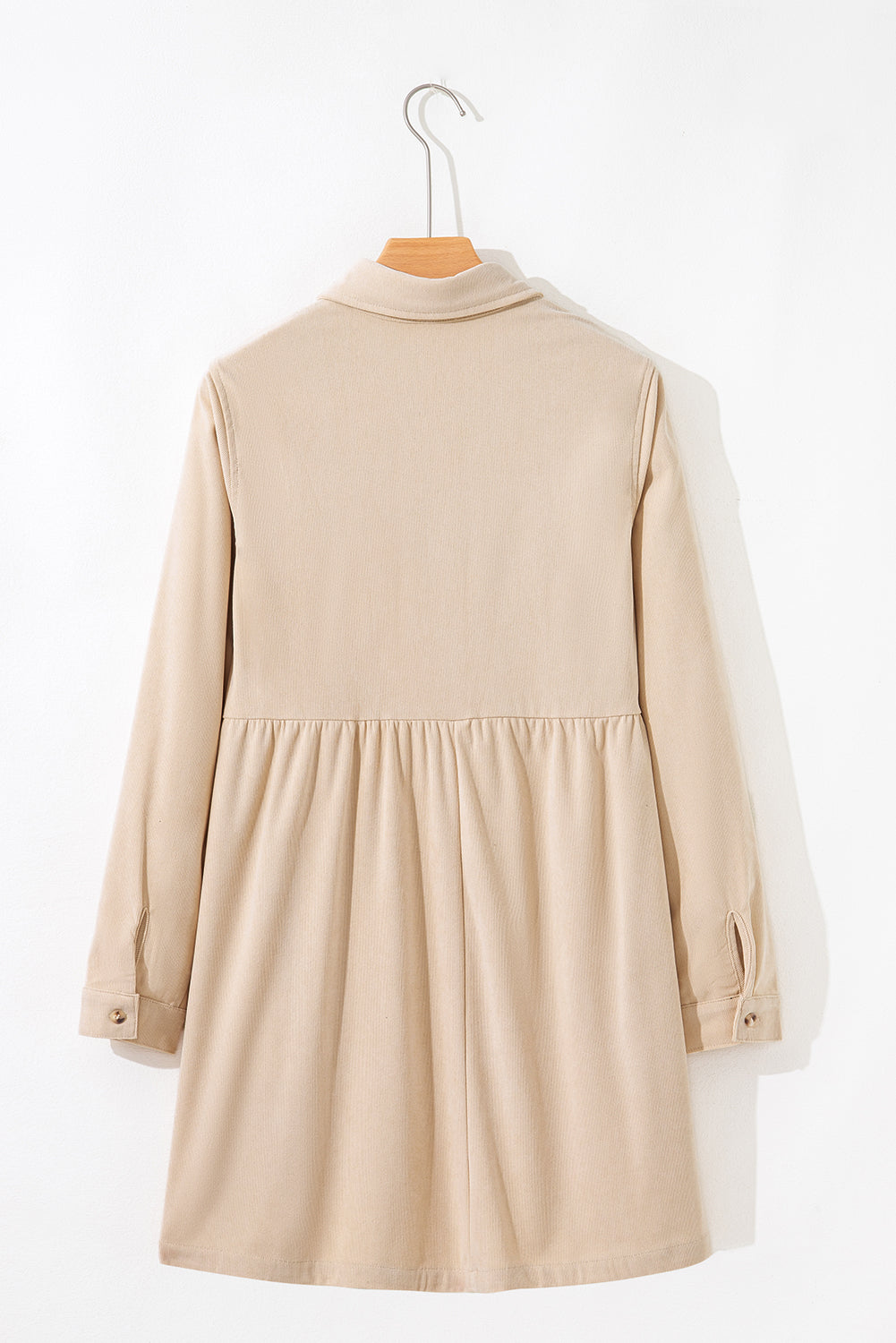 Oatmeal Corduroy Popover Dress
