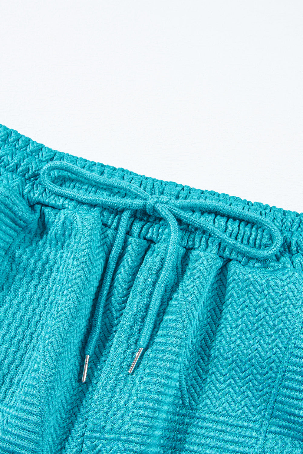 Textured Ruffle Top Shorts Set