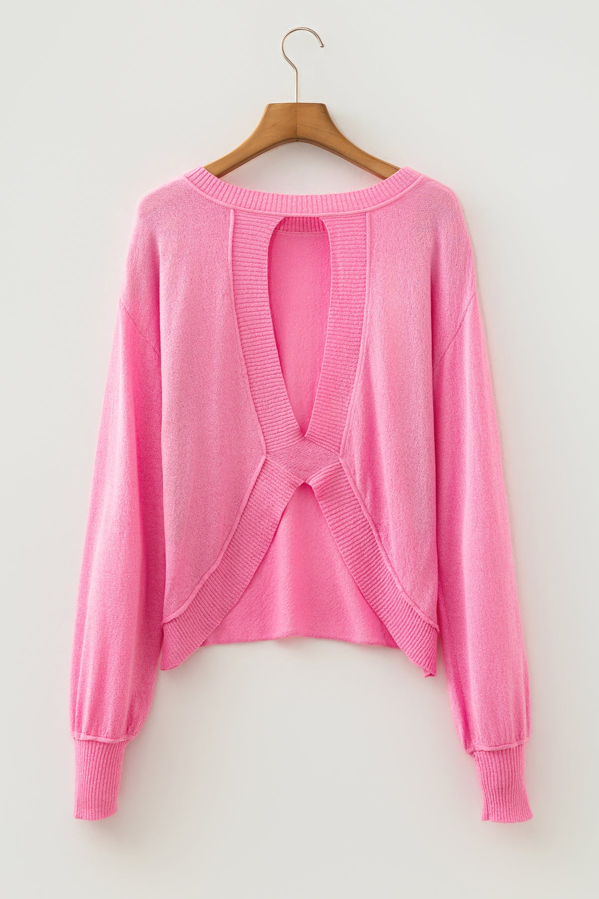 Backless Pullover Sweater