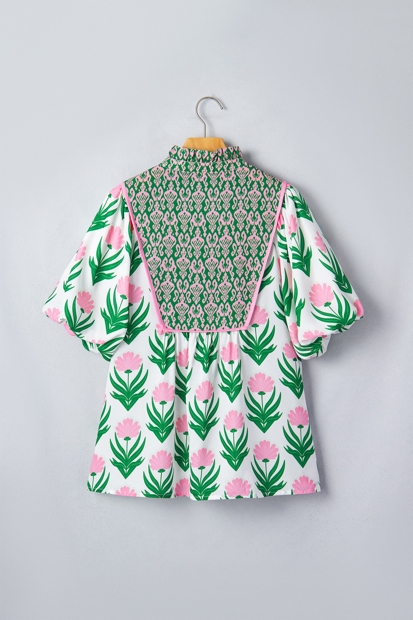 Green Floral Blouse