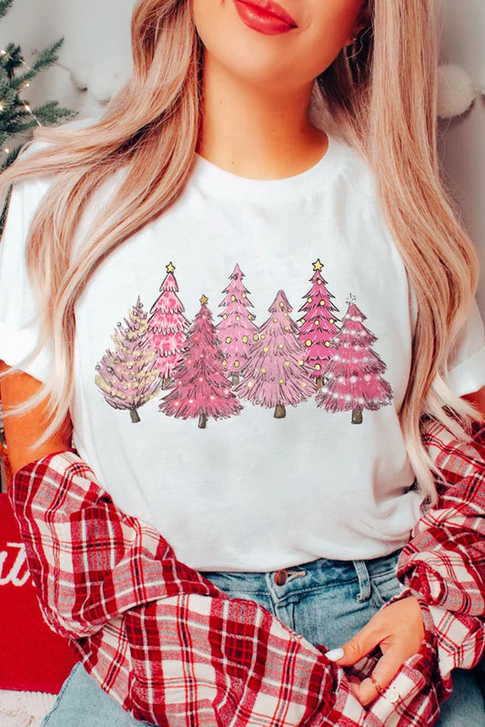 White Christmas Trees Tee