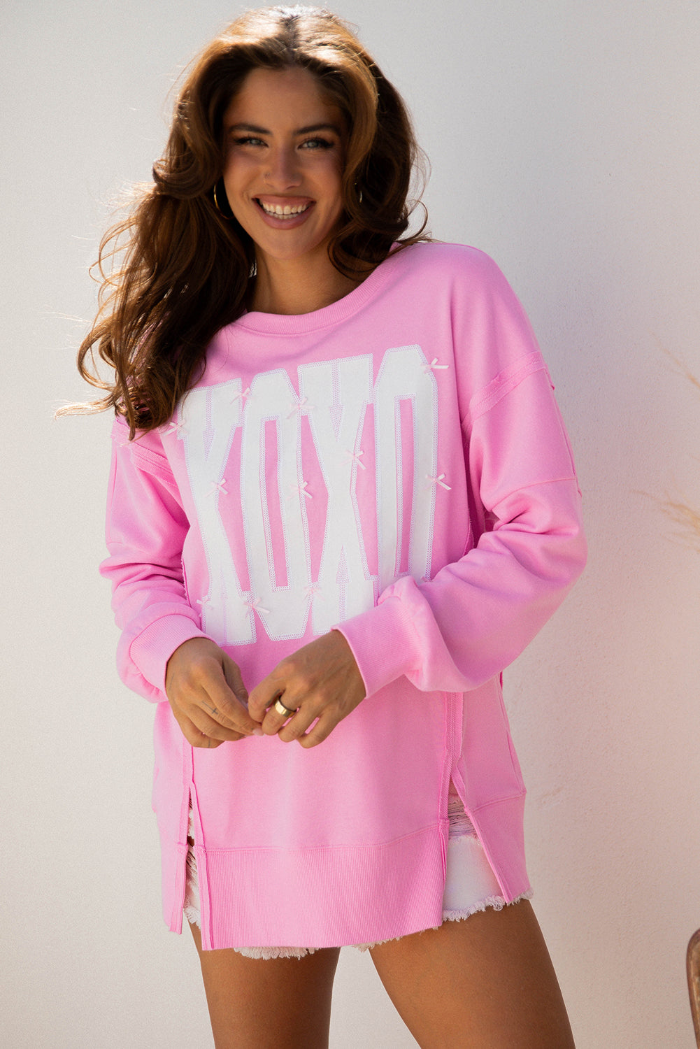 Pink Sequin XOXO Sweatshirt