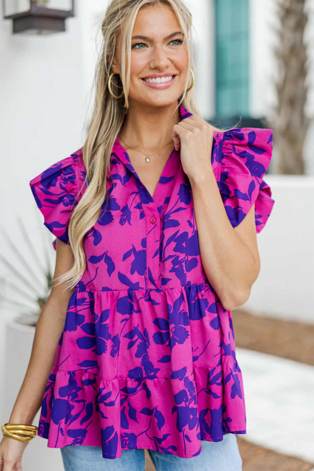 Floral Print Breezy Top