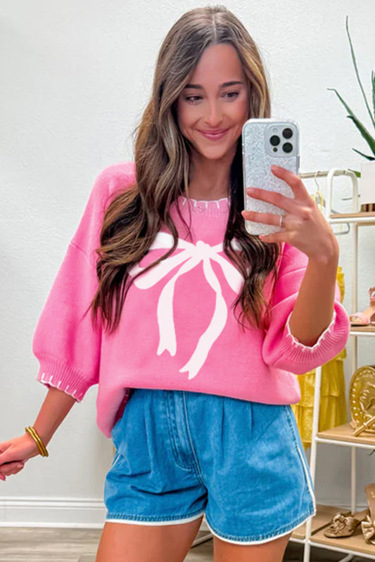 Pink Bow Sweater