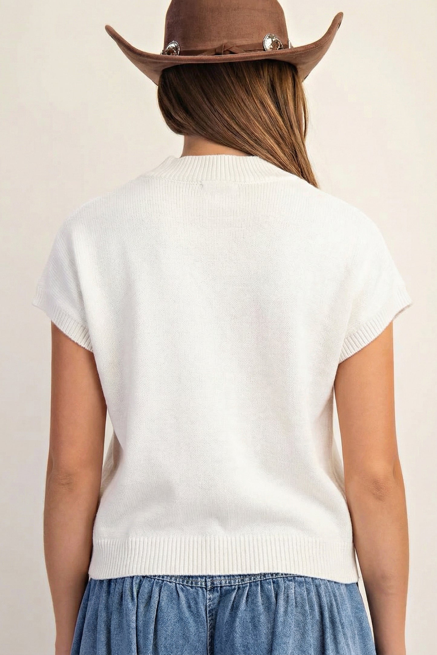 Horseshoes Mock Neck Sweater