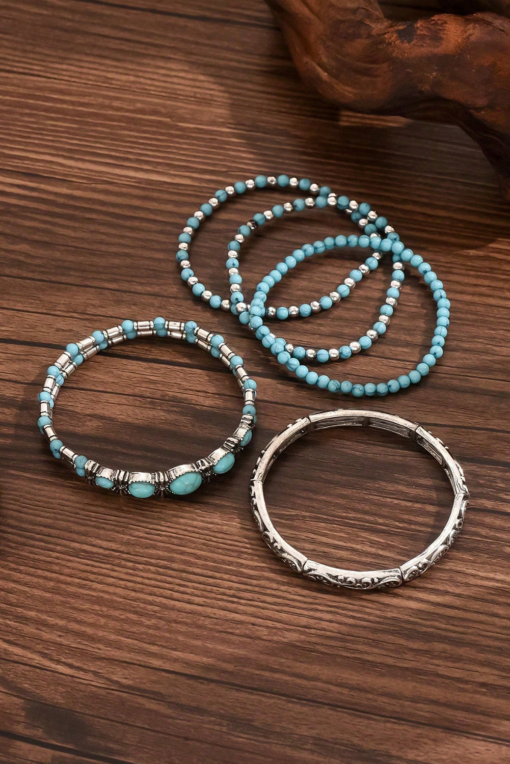 Boho Turquoise Beaded Bracelet Set