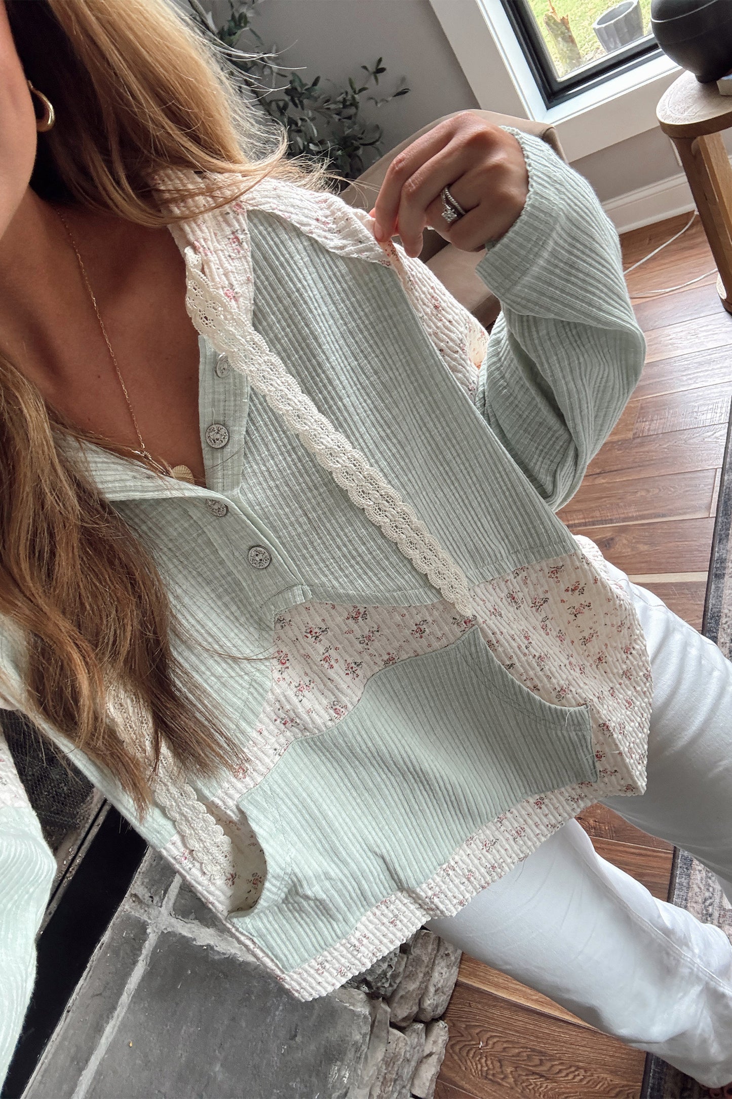 Floral Patchwork Hoodie