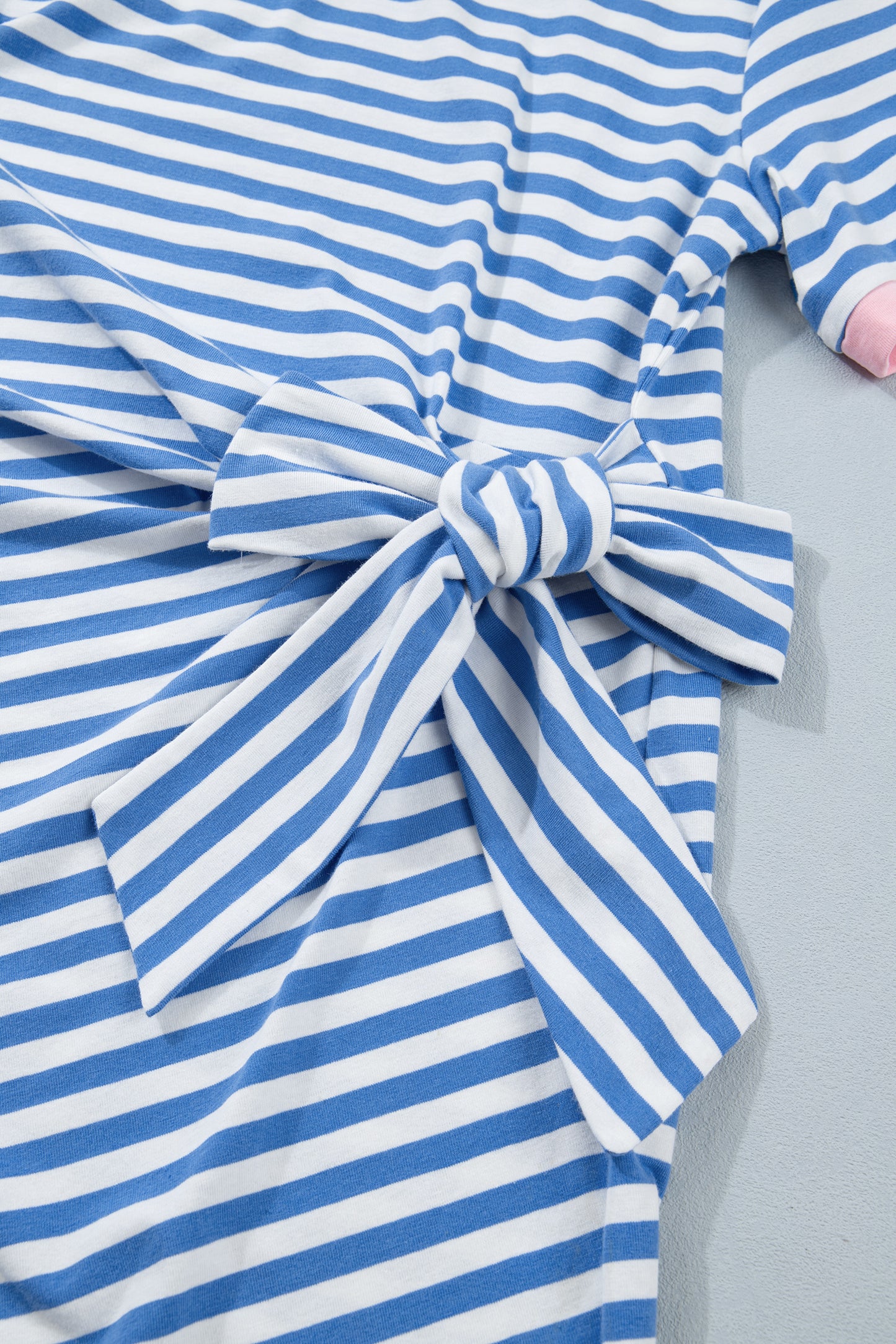 Stripe Tie Waist T Shirt Dress