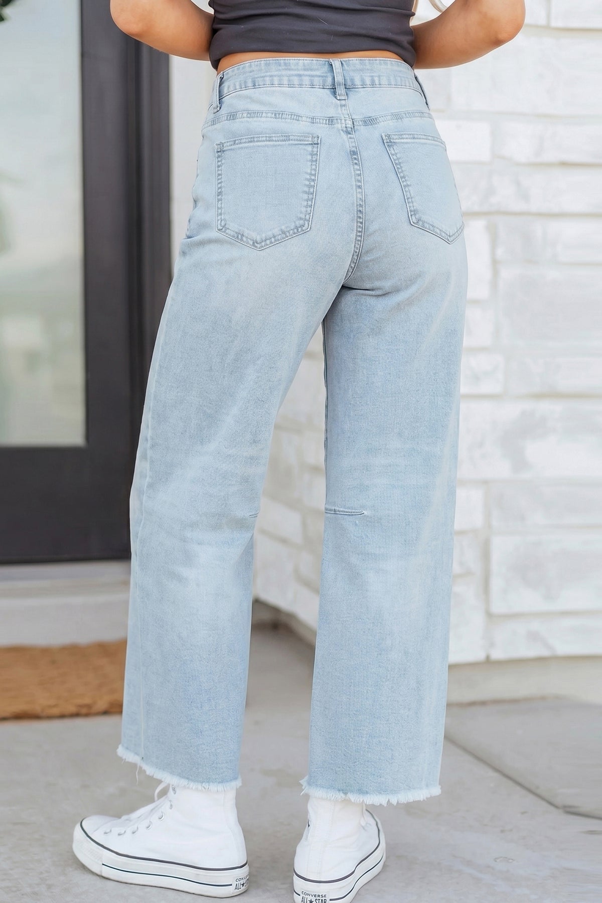 Sequin Christmas Tree Ankle Jeans