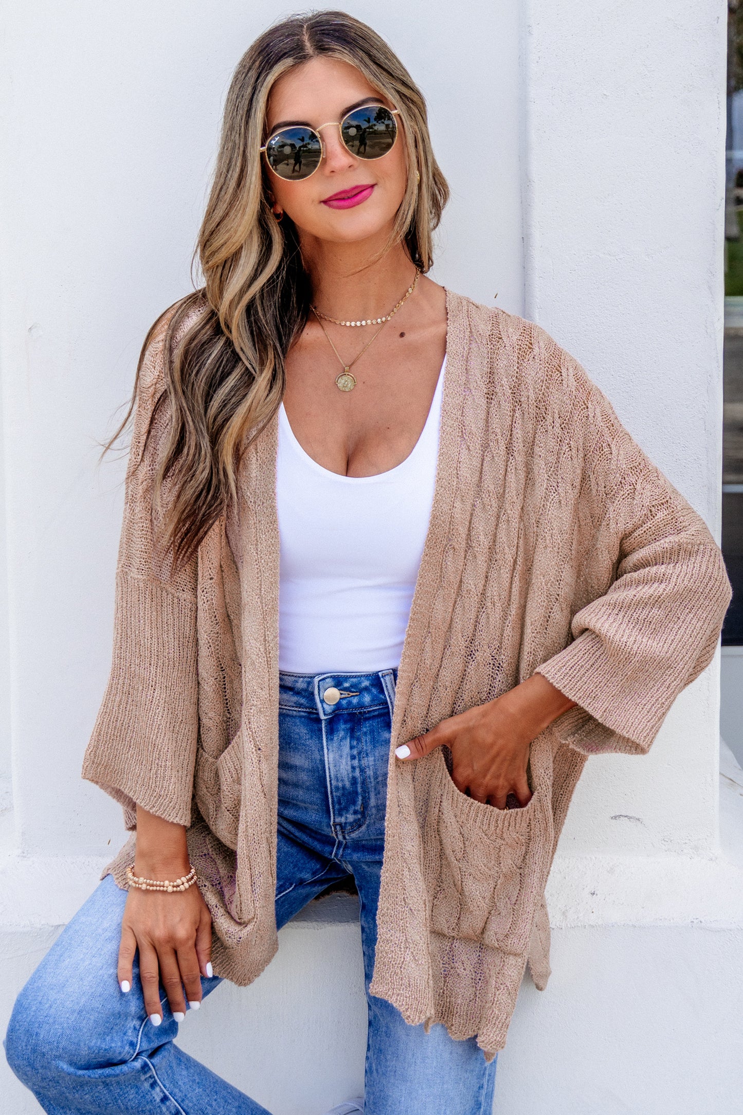 Open Front Crochet Cardigan
