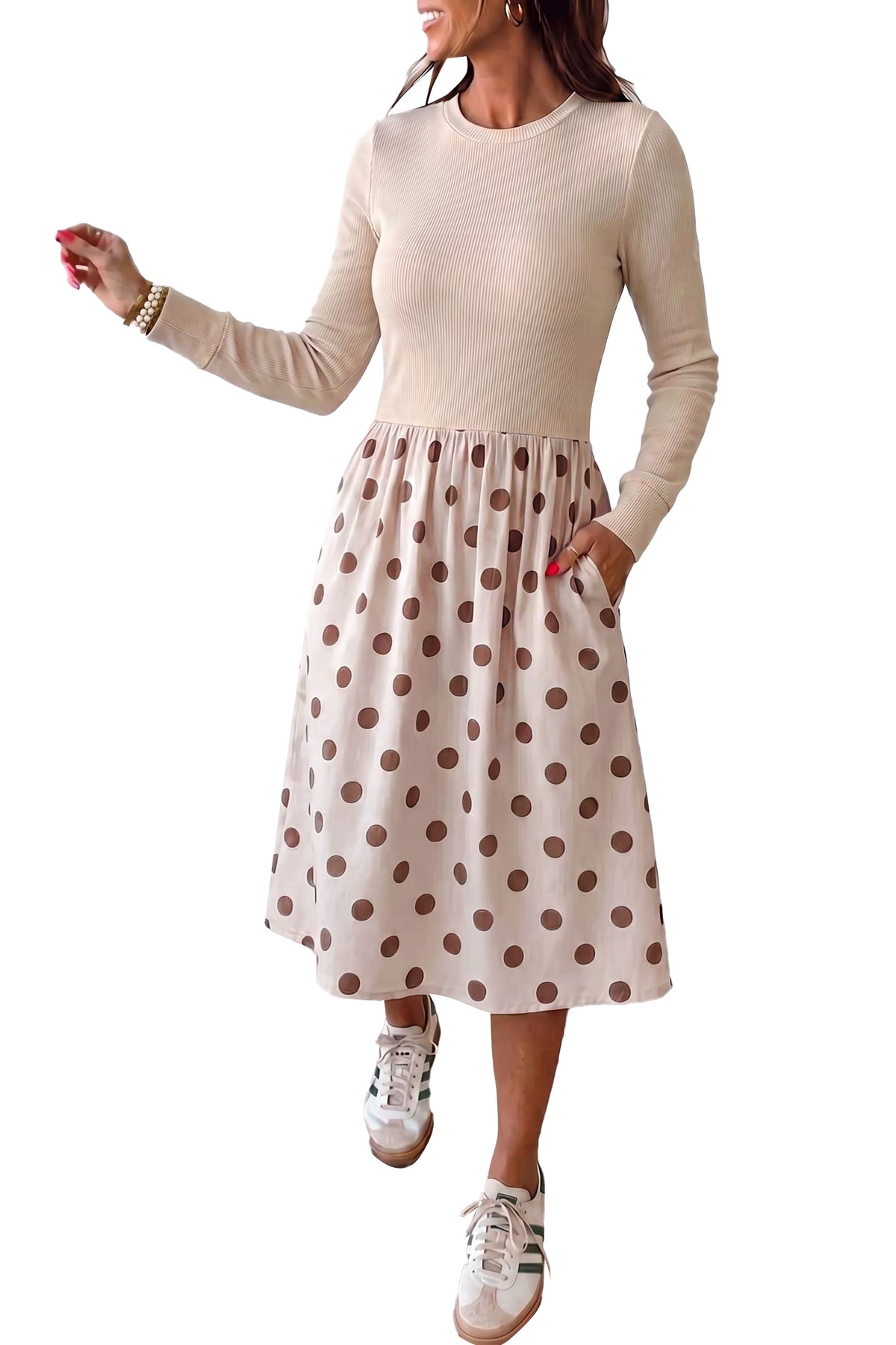 Polka Dot Midi Dress