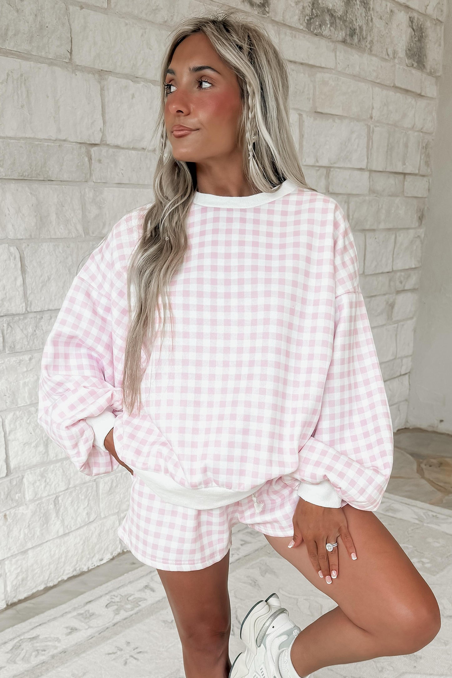 Gingham Shorts Set
