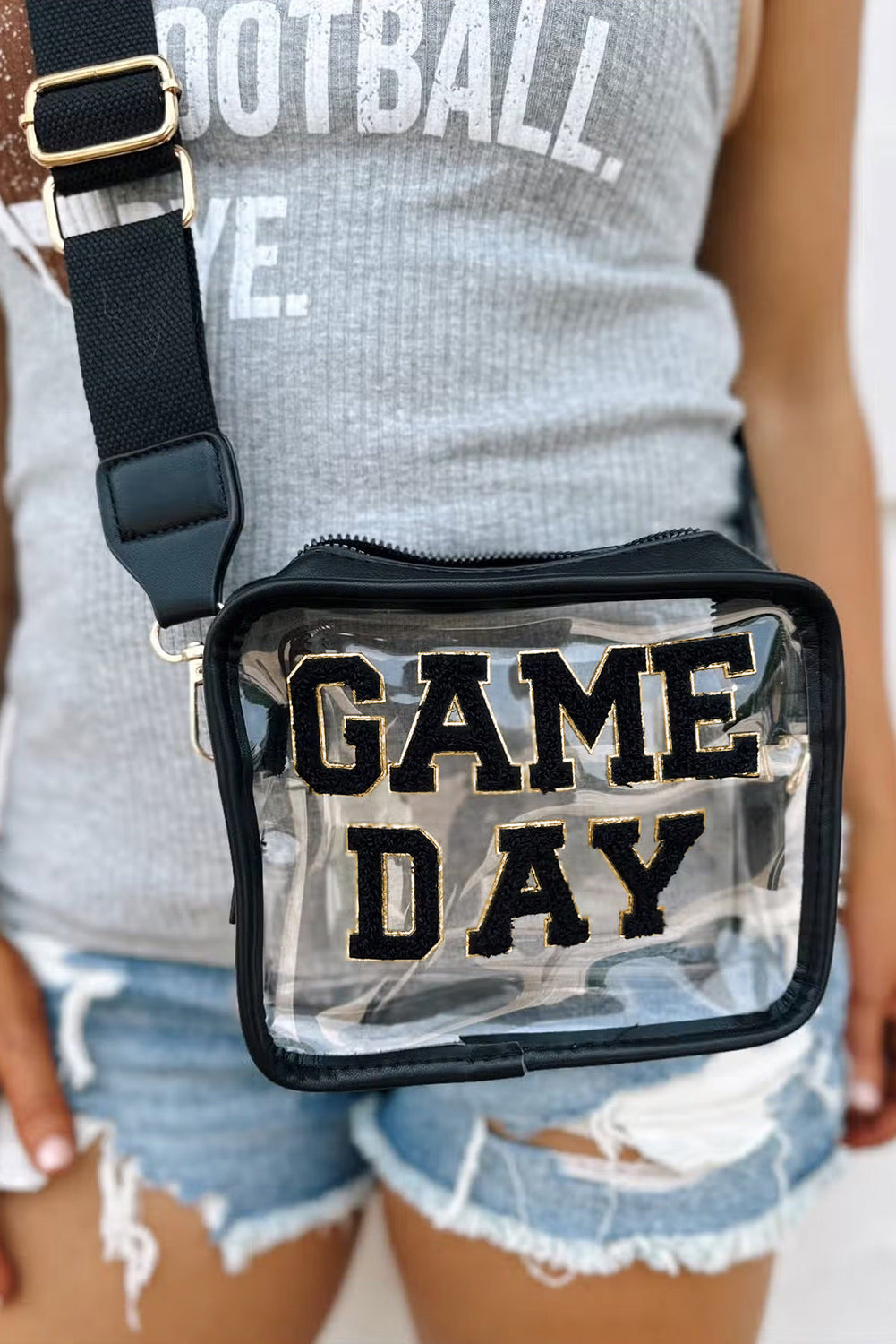 Clear PVC GAMEDAY Crossbody Bag