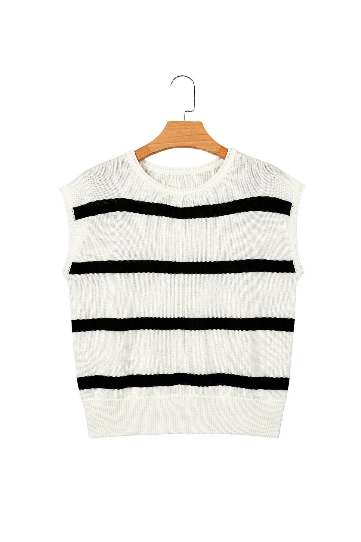 Western Stripe Short Sleeve Sweater