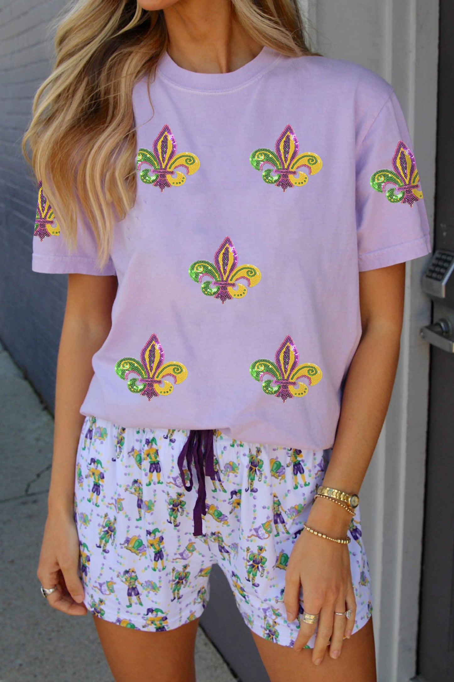 Sequin Mardi Gras Tee
