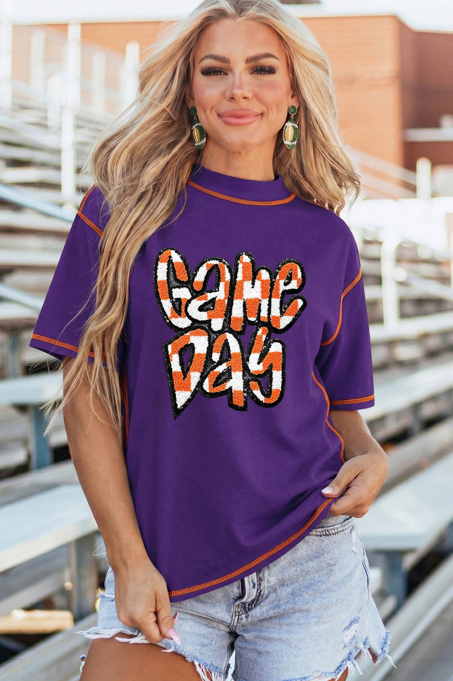 Purple and Orange Game Day Tee