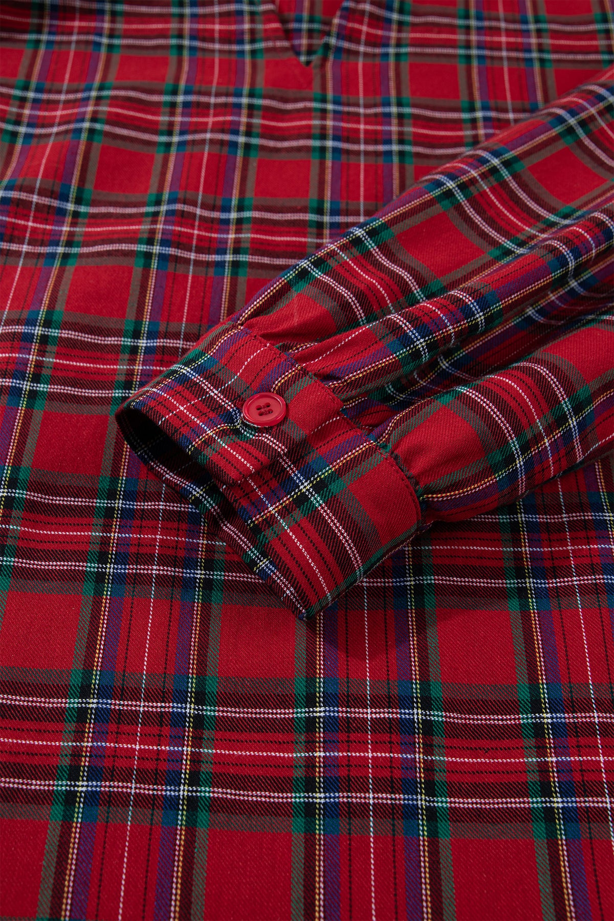 Festive Red Plaid Dress