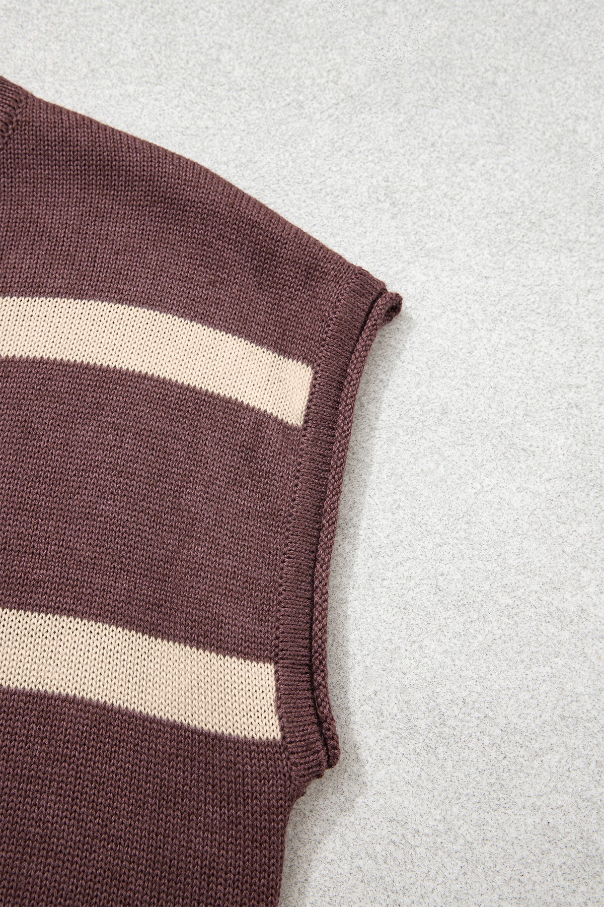 Western Stripe Short Sleeve Sweater