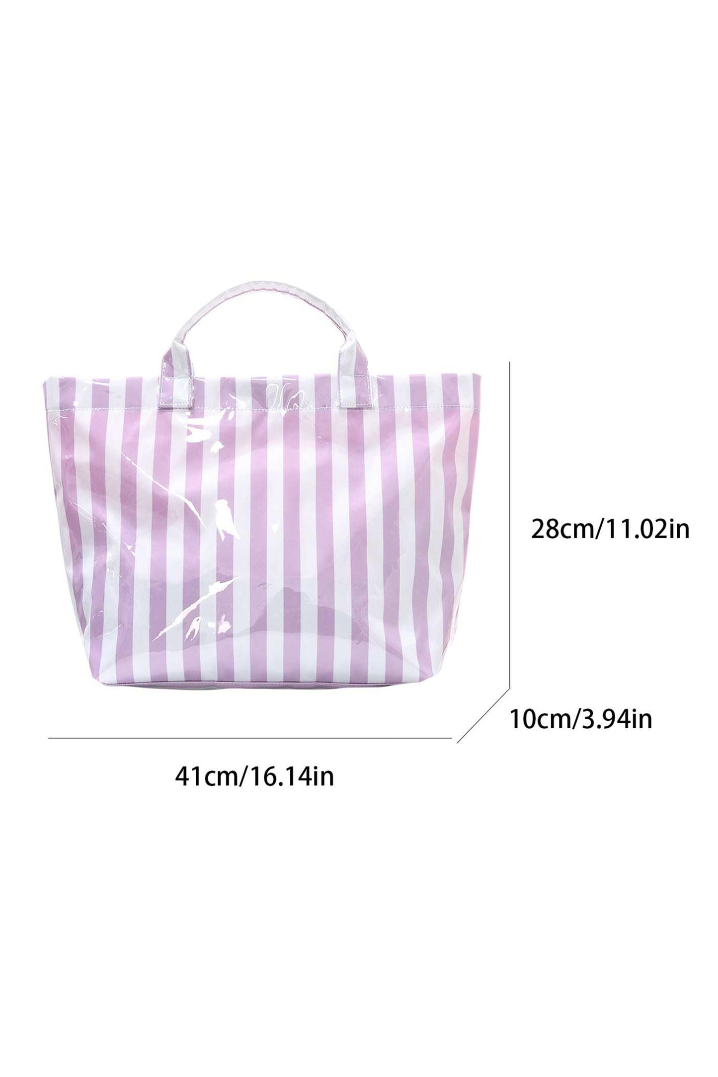 Large Waterproof Striped Carryall Tote Bag