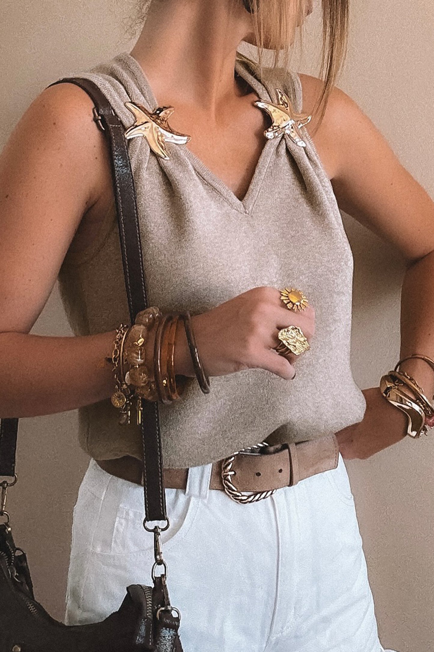 Starfish Embellished Tank Top