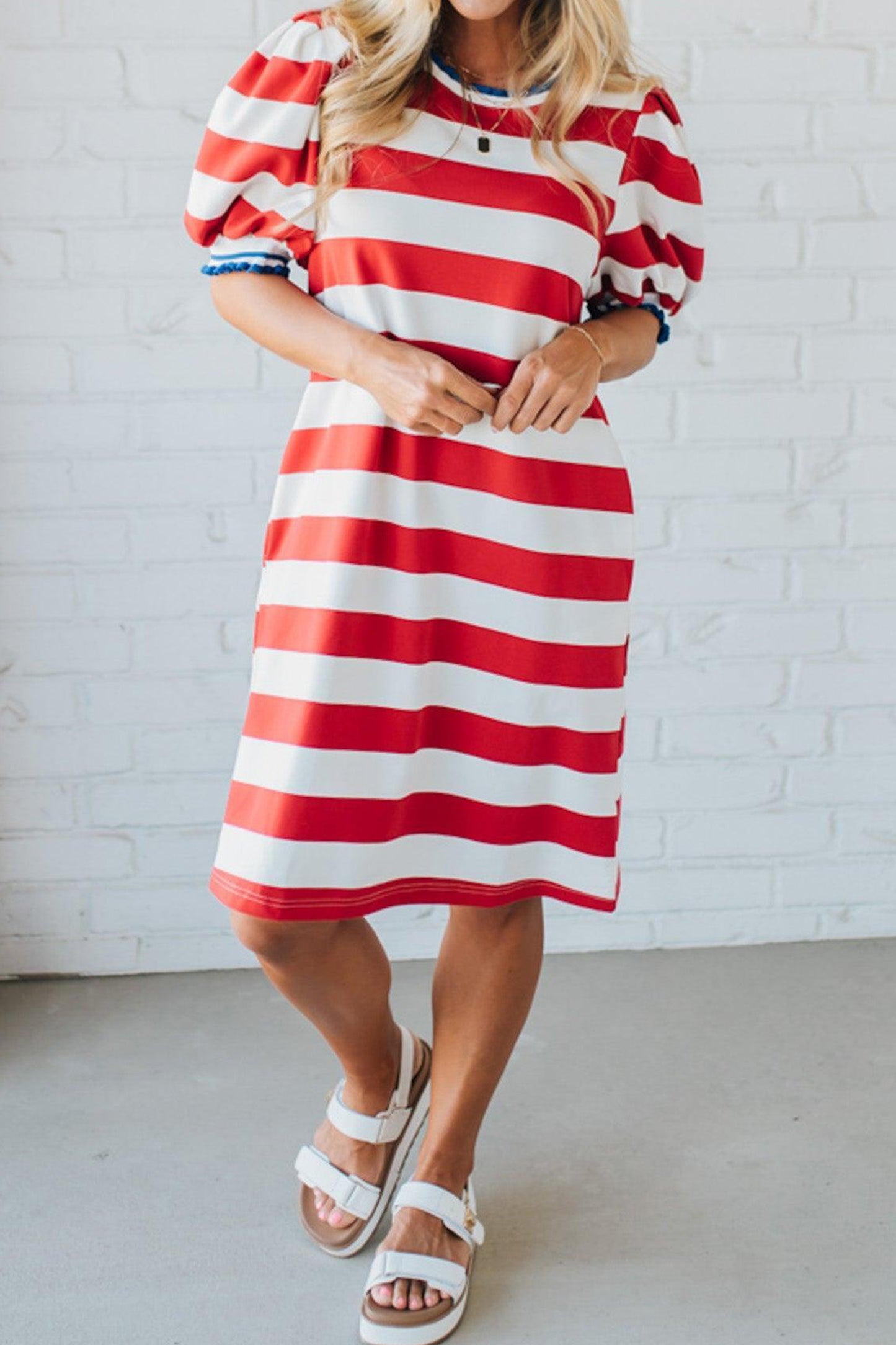Patriotic Striped Shift Dress