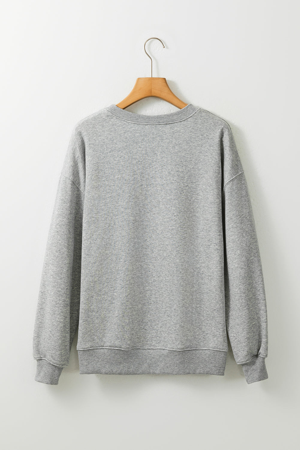 Gray Spooky Halloween Ghost Sequin Sweatshirt