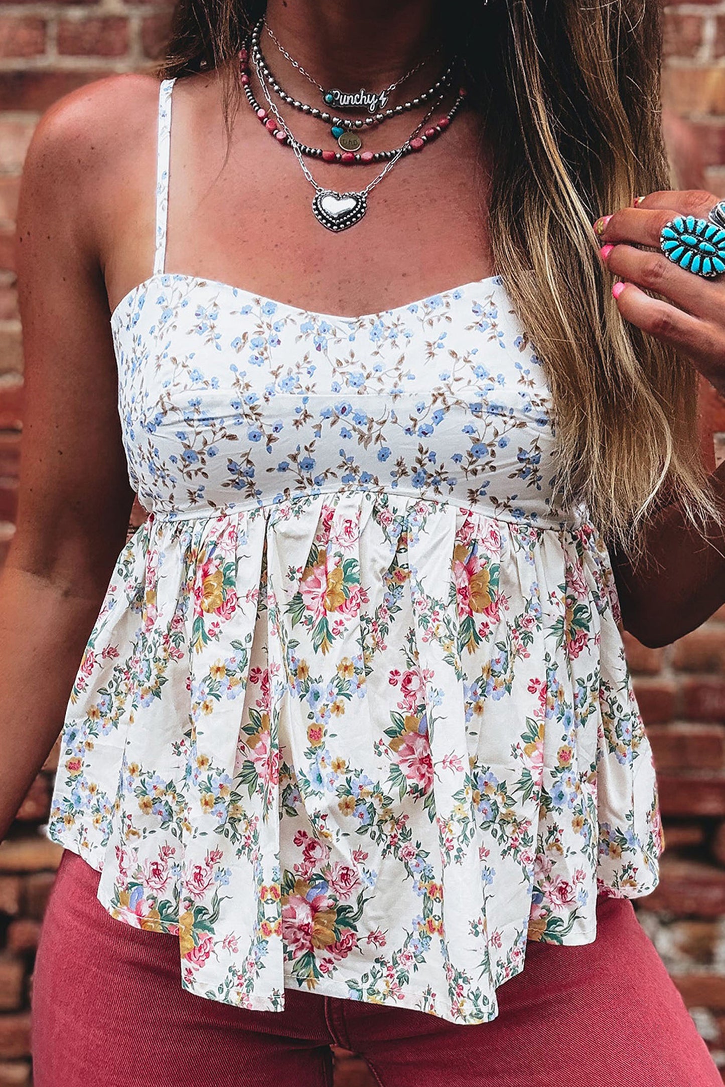 Boho Floral Printed Top