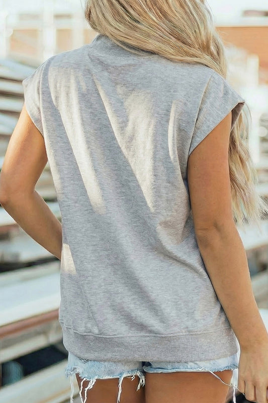 Grey Sequin Pumpkin Top