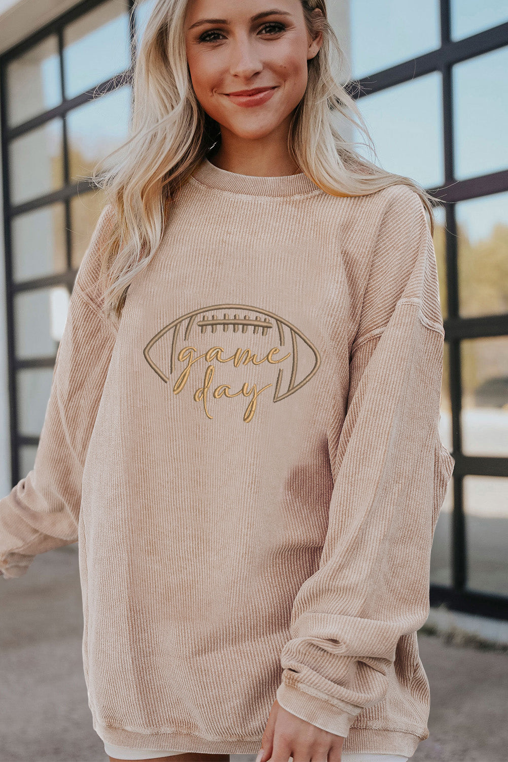 Football Game Day Corded Sweatshirt