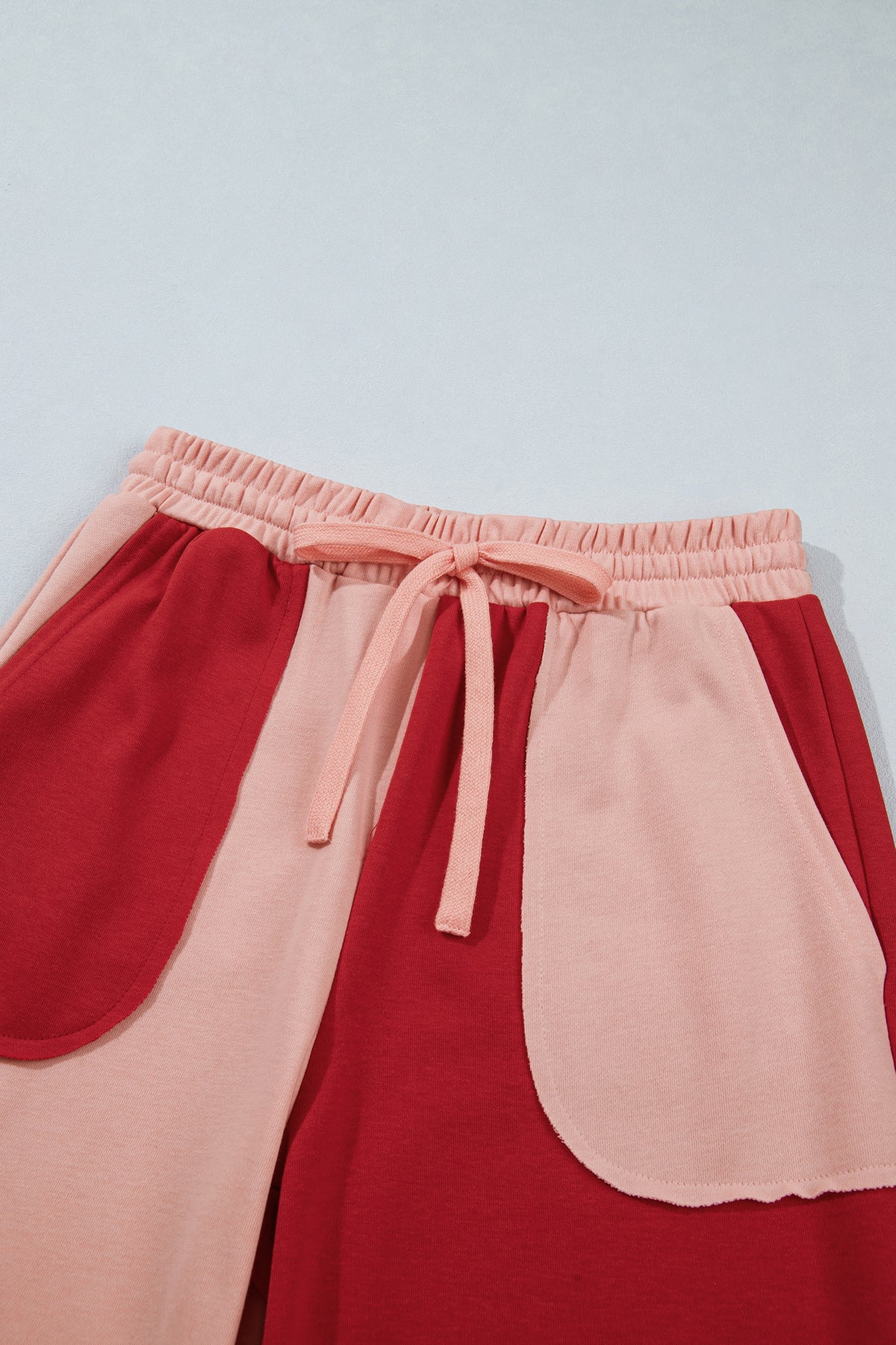 Raw Seam Patchwork Wide Leg Pants