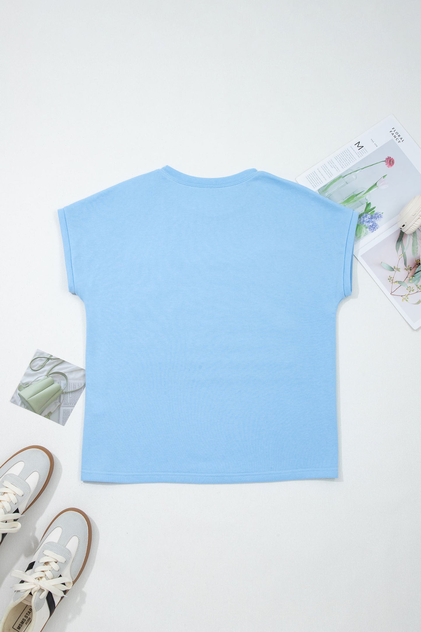 Blue Flag Patchwork Tee