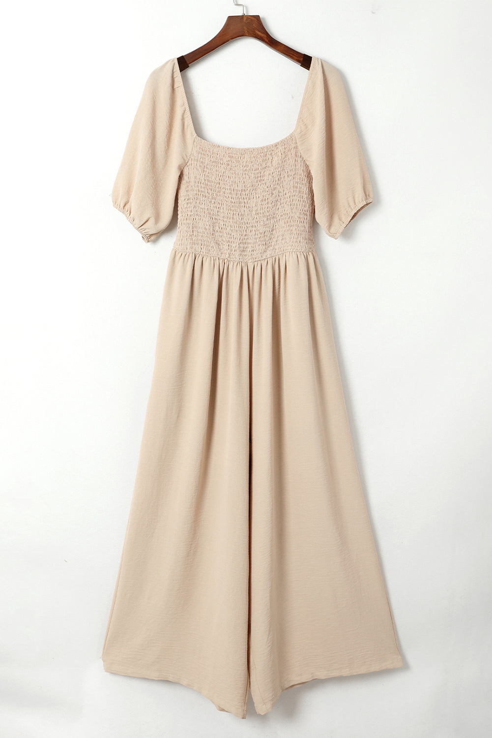 Smocked Wide Leg Jumpsuit
