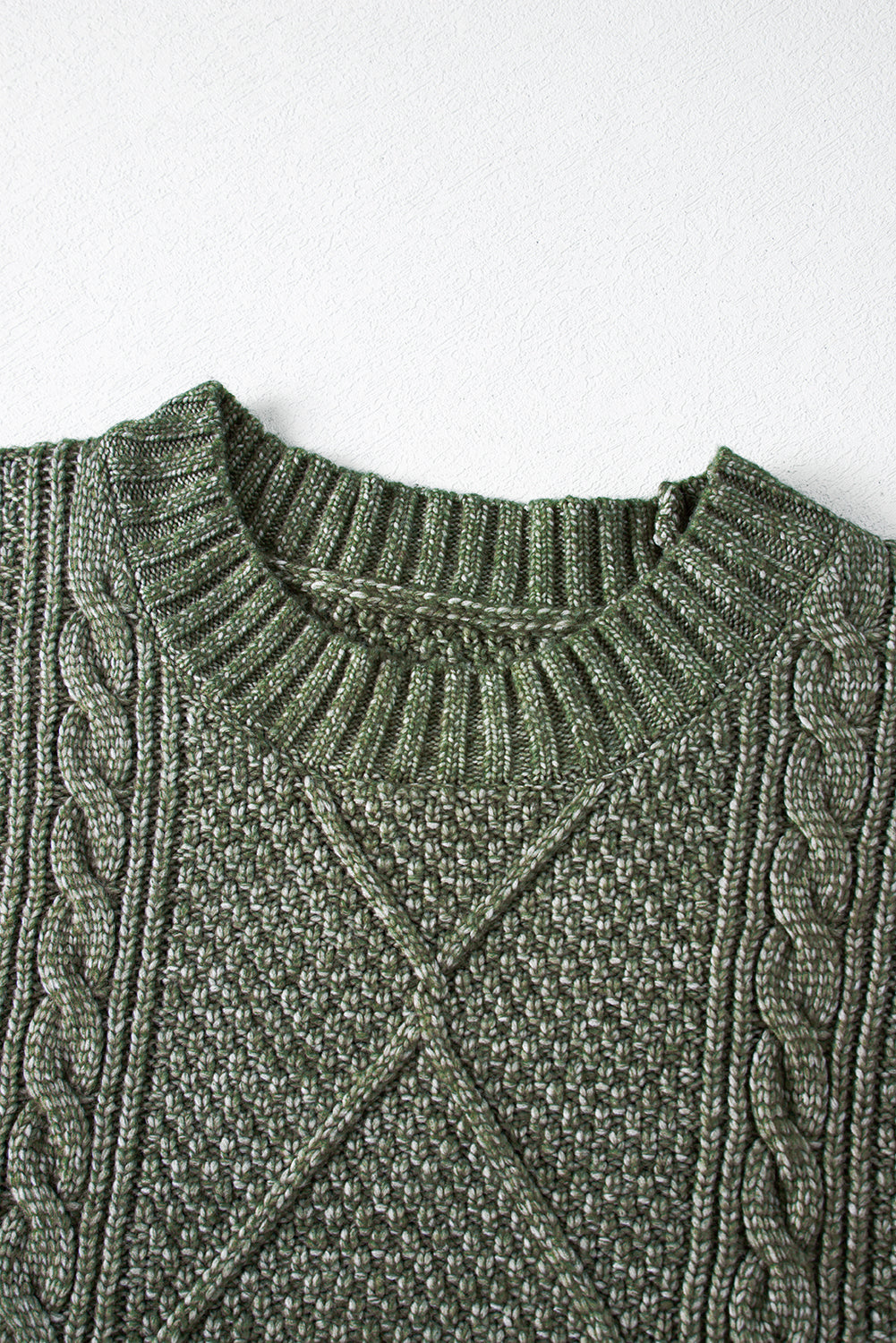 Relaxed Cable Knit  Sweater Dress