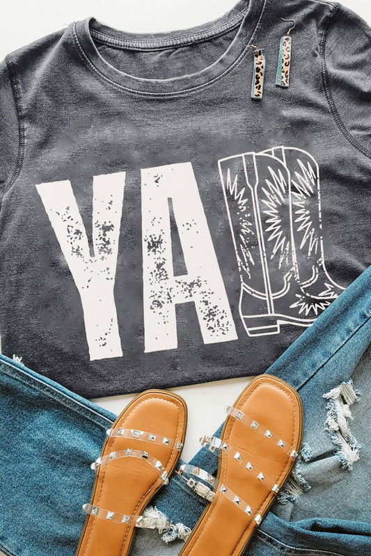 Gray YALL Boots Tee