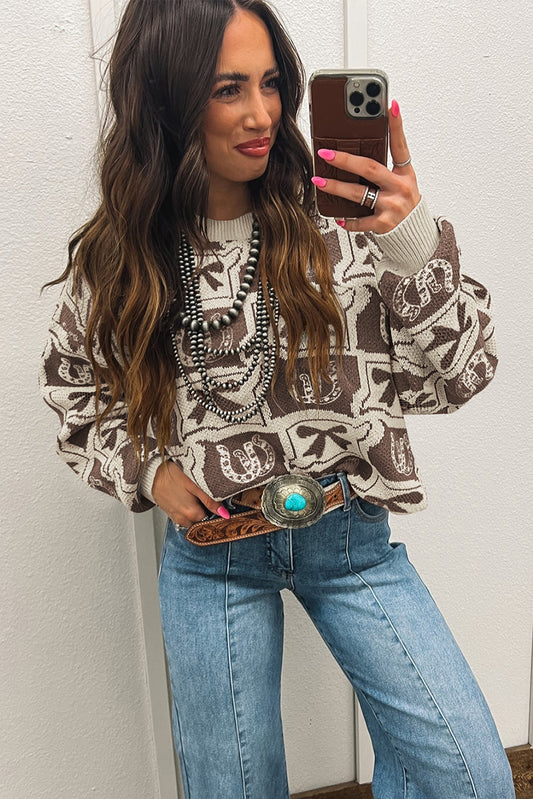Horseshoe and Bow Sweater