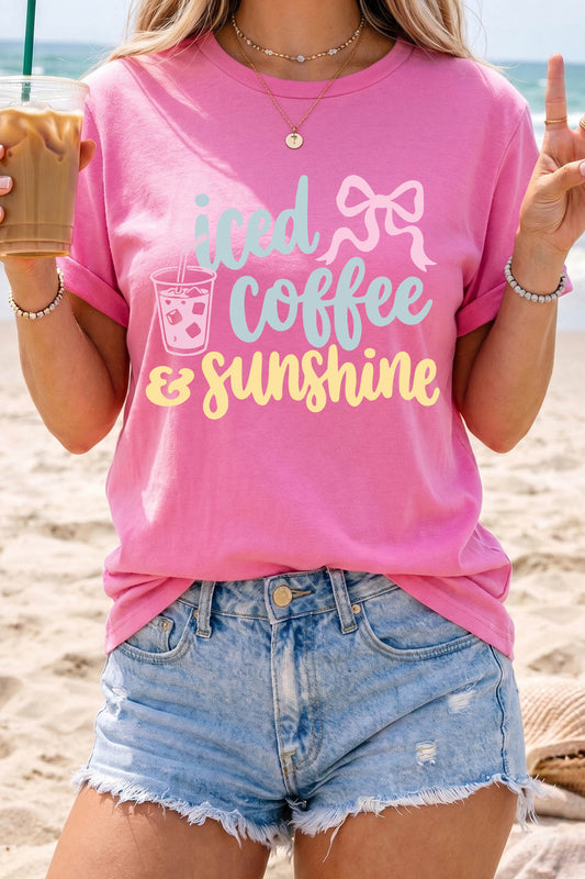 Pink Iced Coffee & Sunshine Tee