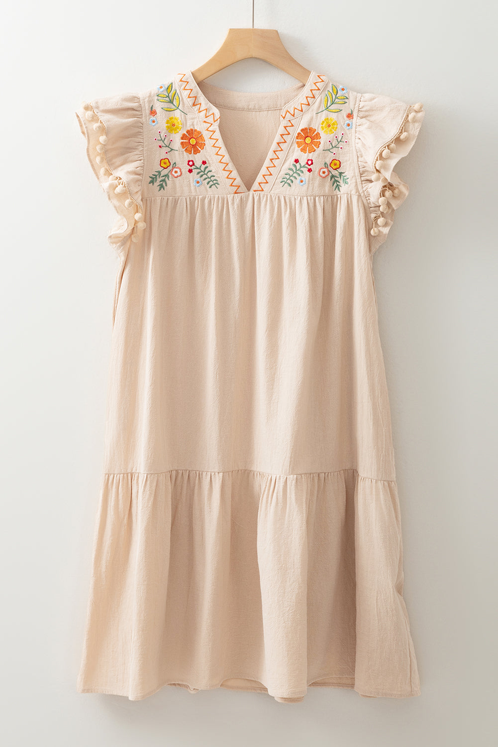 Embroidered Linen Dress