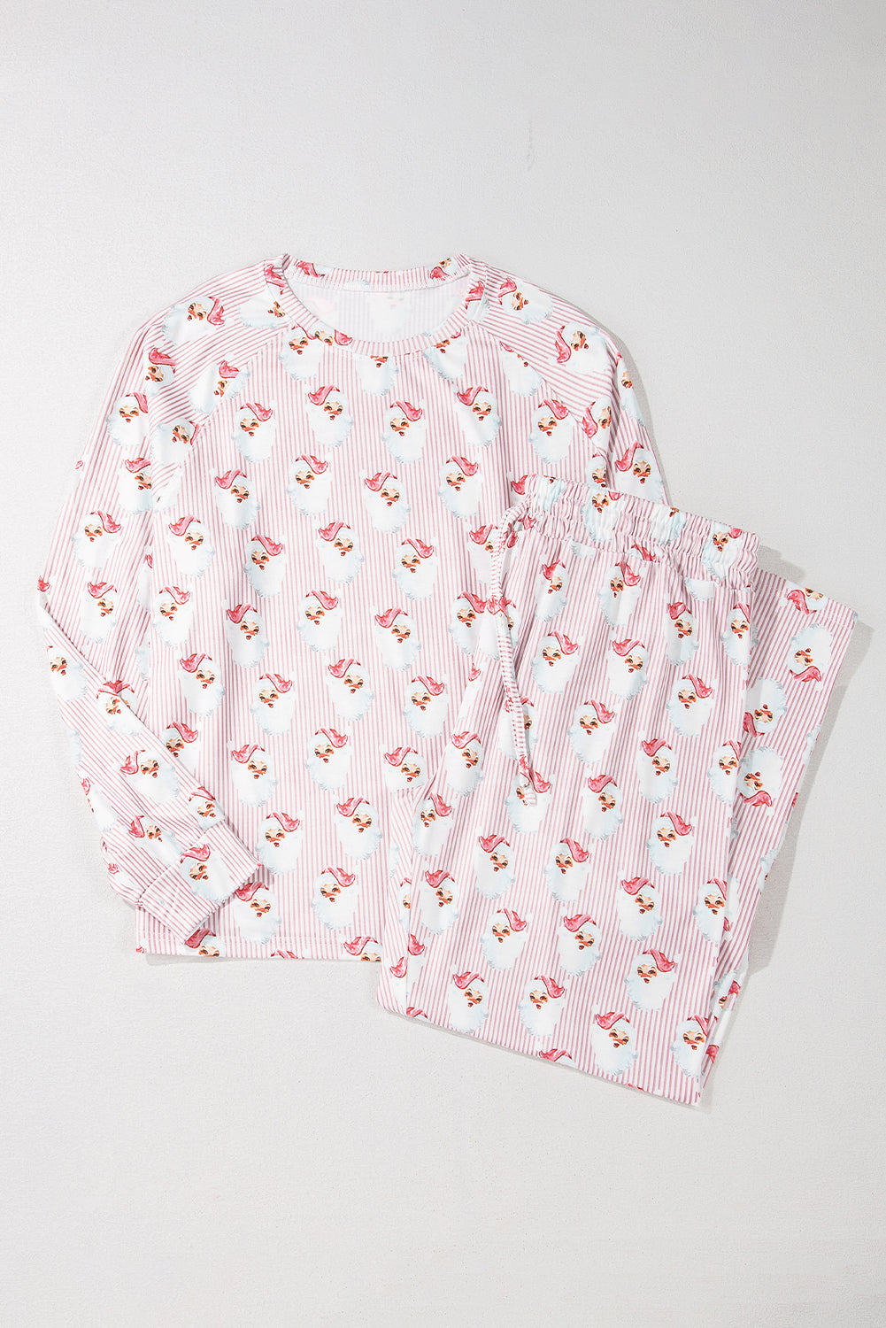 Pink Santa Claus Two Piece Loungewear Set