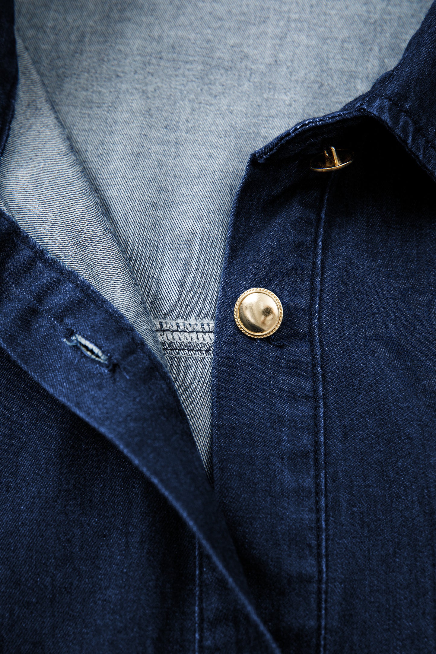 Denim Button Front Dress