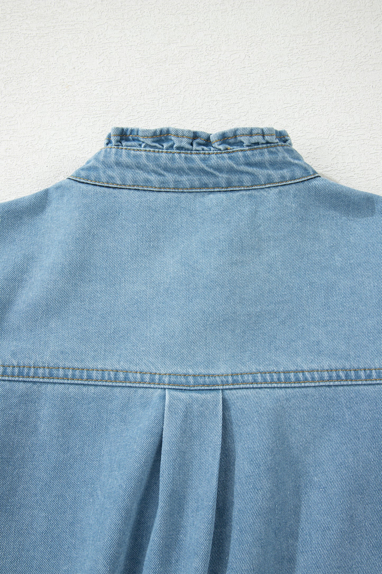 Frilled Denim Dress